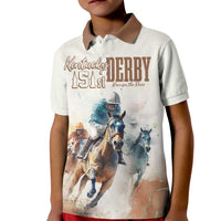 Personalised Kentucky Horse Racing Kid Polo Shirt 151st Anniversary LT7