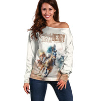 Personalised Kentucky Horse Racing Off Shoulder Sweater 151st Anniversary LT7