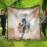 Personalised Kentucky Horse Racing Quilt 151st Anniversary LT7