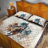 Personalised Kentucky Horse Racing Quilt Bed Set 151st Anniversary LT7