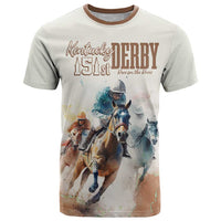 Personalised Kentucky Horse Racing T Shirt 151st Anniversary LT7