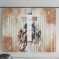 Personalised Kentucky Horse Racing Window Curtain 151st Anniversary LT7