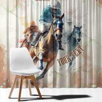 Personalised Kentucky Horse Racing Window Curtain 151st Anniversary LT7