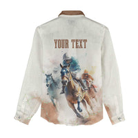Personalised Kentucky Horse Racing Women Casual Shirt 151st Anniversary LT7