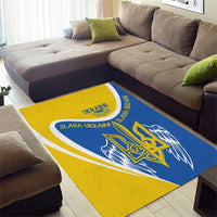 Ukraine Stylized Tryzub Area Rug Slava Ukraini