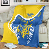 Ukraine Stylized Tryzub Blanket Slava Ukraini