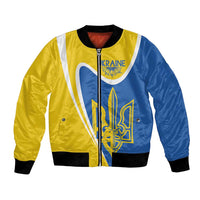 Ukraine Stylized Tryzub Bomber Jacket Slava Ukraini