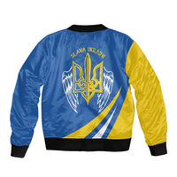 Ukraine Stylized Tryzub Bomber Jacket Slava Ukraini