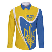 Ukraine Stylized Tryzub Family Matching Short Sleeve Bodycon Dress and Hawaiian Shirt Slava Ukraini