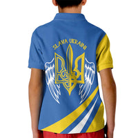 Ukraine Stylized Tryzub Kid Polo Shirt Slava Ukraini