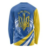 Ukraine Stylized Tryzub Long Sleeve Shirt Slava Ukraini
