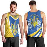 Ukraine Stylized Tryzub Men Tank Top Slava Ukraini