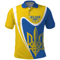 Ukraine Stylized Tryzub Polo Shirt Slava Ukraini