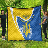 Ukraine Stylized Tryzub Quilt Slava Ukraini