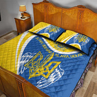 Ukraine Stylized Tryzub Quilt Bed Set Slava Ukraini