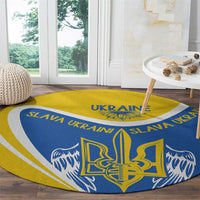 Ukraine Stylized Tryzub Round Carpet Slava Ukraini
