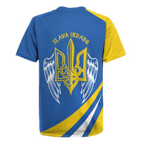 Ukraine Stylized Tryzub Rugby Jersey Slava Ukraini