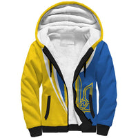 Ukraine Stylized Tryzub Sherpa Hoodie Slava Ukraini
