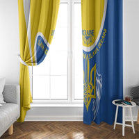 Ukraine Stylized Tryzub Window Curtain Slava Ukraini
