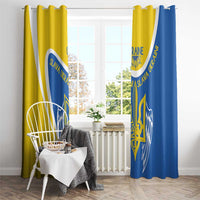 Ukraine Stylized Tryzub Window Curtain Slava Ukraini