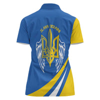 Ukraine Stylized Tryzub Women Polo Shirt Slava Ukraini