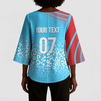 DR Congo WC2026 Custom Guernsey Leopard Inspired Kimono Sleeve Blouse