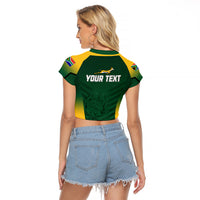 South Africa Rugby 2023 Raglan Cropped T Shirt Bokke Champions - Wonder Print Shop