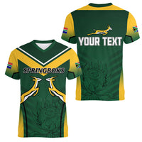 South Africa Rugby 2023 Women V Neck T Shirt Bokke Champions - Wonder Print Shop