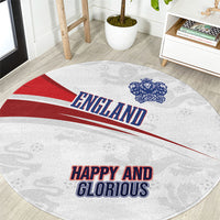 England Football WC2026 Round Carpet Three Lions - Happy And Glorious