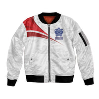 England Football WC2026 Custom Sleeve Zip Bomber Jacket Three Lions - Happy And Glorious