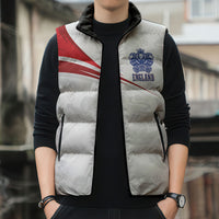 England Football WC2026 Custom Sleeveless Puffer Jacket Three Lions - Happy And Glorious