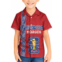 Norway Football WC2026 Custom Kid Hawaiian Shirt Norges Landslaget Vikings