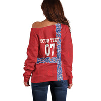 Norway Football WC2026 Custom Off Shoulder Sweater Norges Landslaget Vikings