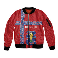 Norway Football WC2026 Custom Sleeve Zip Bomber Jacket Norges Landslaget Vikings