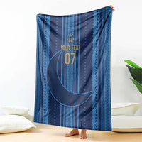 Saudi Football Al Zaeem Custom Blanket Crescent Moon - Wonder Print Shop