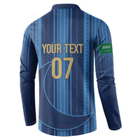 Saudi Football Al Zaeem Custom Button Sweatshirt Crescent Moon - Wonder Print Shop