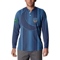 Saudi Football Al Zaeem Custom Button Sweatshirt Crescent Moon - Wonder Print Shop