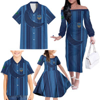 Saudi Football Al Zaeem Custom Family Matching Off The Shoulder Long Sleeve Dress and Hawaiian Shirt Crescent Moon - Wonder Print Shop