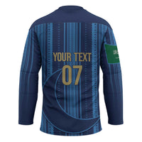 Saudi Football Al Zaeem Custom Hockey Jersey Crescent Moon - Wonder Print Shop