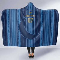Saudi Football Al Zaeem Custom Hooded Blanket Crescent Moon - Wonder Print Shop