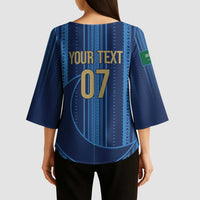 Saudi Football Al Zaeem Custom Kimono Sleeve Blouse Crescent Moon - Wonder Print Shop