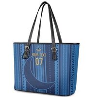 Saudi Football Al Zaeem Custom Leather Tote Bag Crescent Moon - Wonder Print Shop