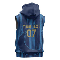 Saudi Football Al Zaeem Custom Sleeveless Zip Hoodie Crescent Moon - Wonder Print Shop