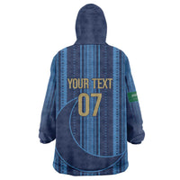 Saudi Football Al Zaeem Custom Wearable Blanket Hoodie Crescent Moon - Wonder Print Shop