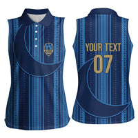 Saudi Football Al Zaeem Custom Women Sleeveless Polo Shirt Crescent Moon - Wonder Print Shop