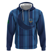 Saudi Football Al Zaeem Custom Zip Hoodie Crescent Moon - Wonder Print Shop