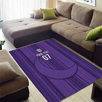 Saudi Football Al Zaeem Custom Area Rug Crescent Moon - Purple - Wonder Print Shop