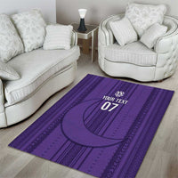 Saudi Football Al Zaeem Custom Area Rug Crescent Moon - Purple - Wonder Print Shop