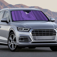 Saudi Football Al Zaeem Custom Auto Sun Shade Crescent Moon - Purple - Wonder Print Shop