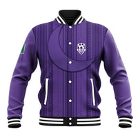 Saudi Football Al Zaeem Custom Baseball Jacket Crescent Moon - Purple - Wonder Print Shop